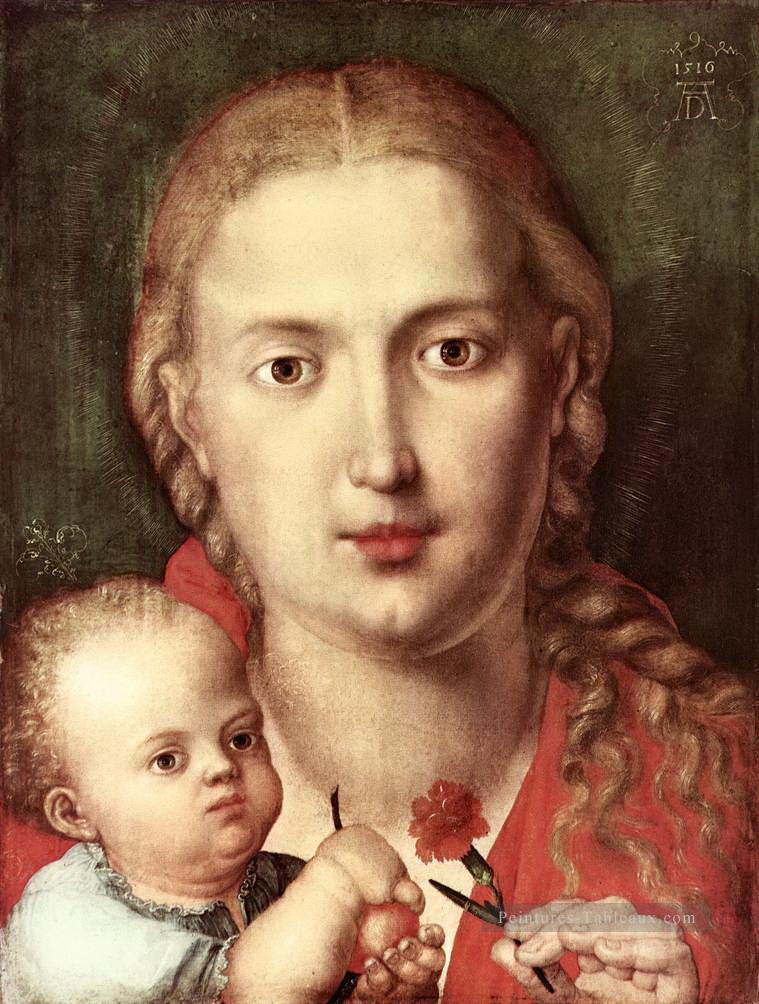 La Madone de l’œillet Albrecht Dürer Peintures à l'huile